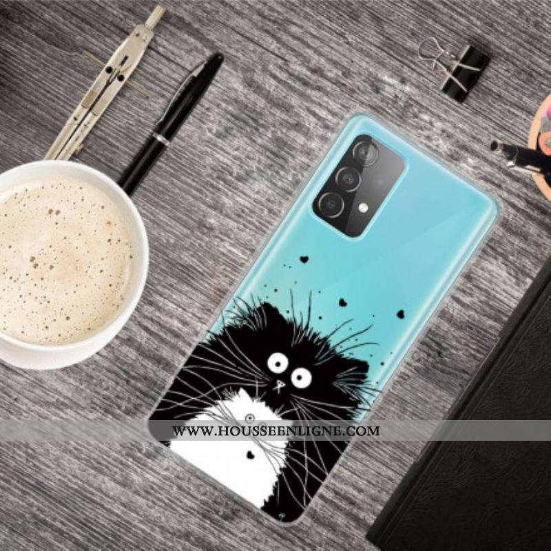 Coque Samsung Galaxy A52 4G / A52 5G / A52s 5G Regarde les Chats