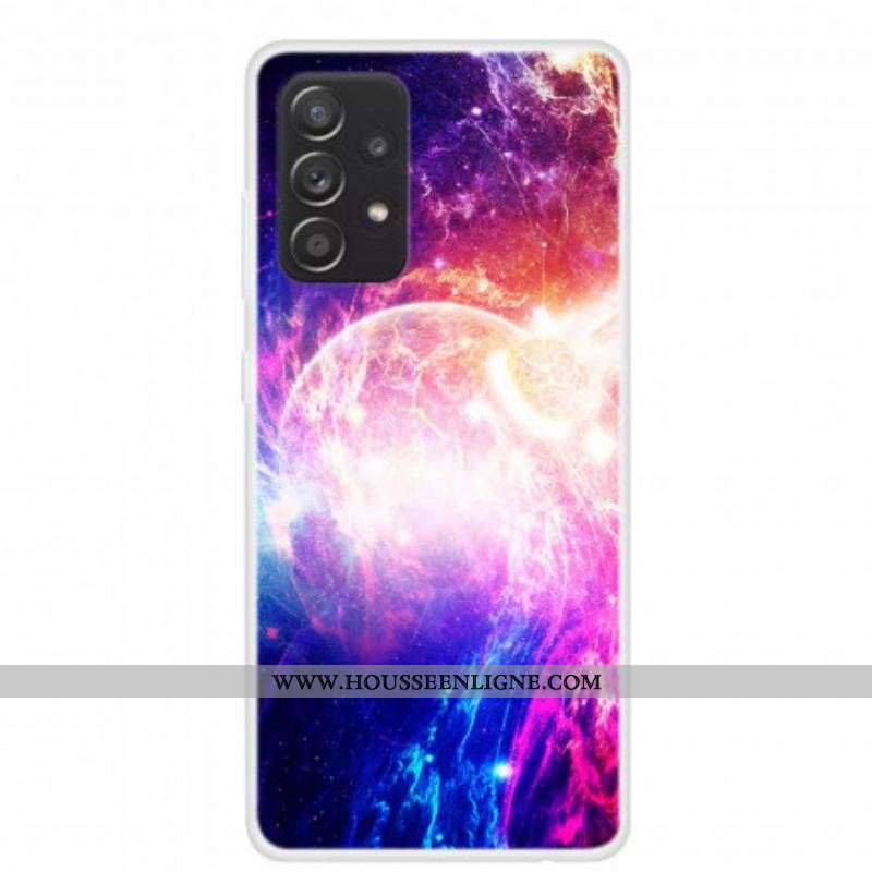 Coque Samsung Galaxy A52 4G / A52 5G / A52s 5G Silicone Planètes en feu