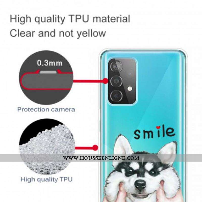 Coque Samsung Galaxy A52 4G / A52 5G / A52s 5G Smile Dog