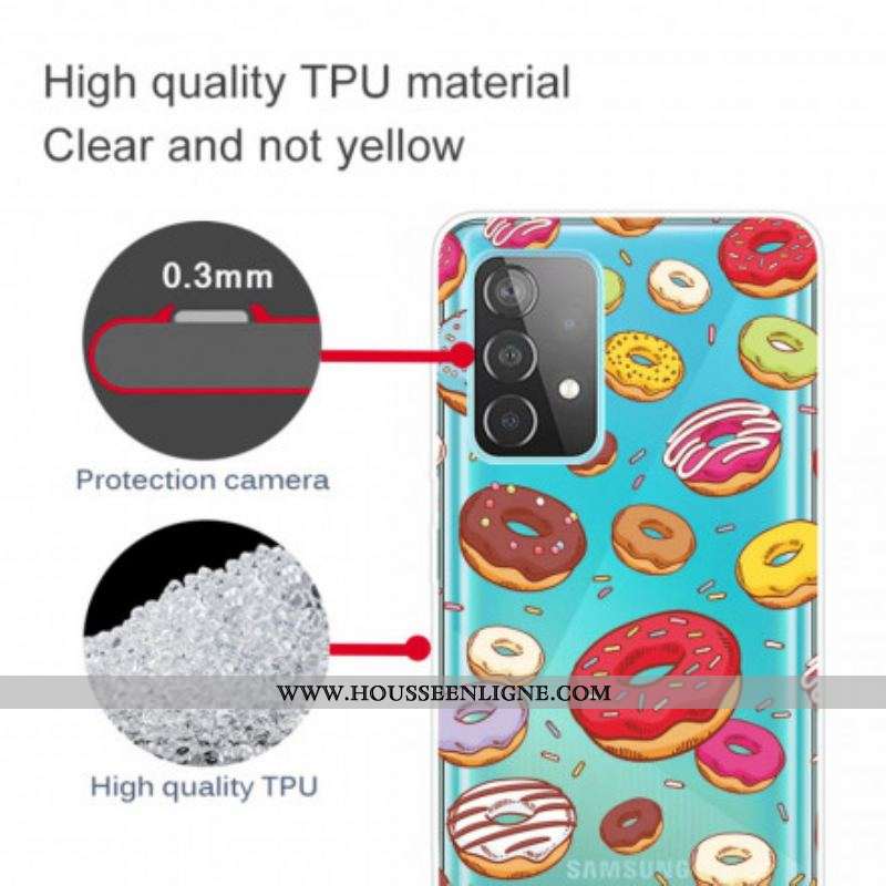 Coque Samsung Galaxy A52 4G / A52 5G / A52s 5G love Donuts