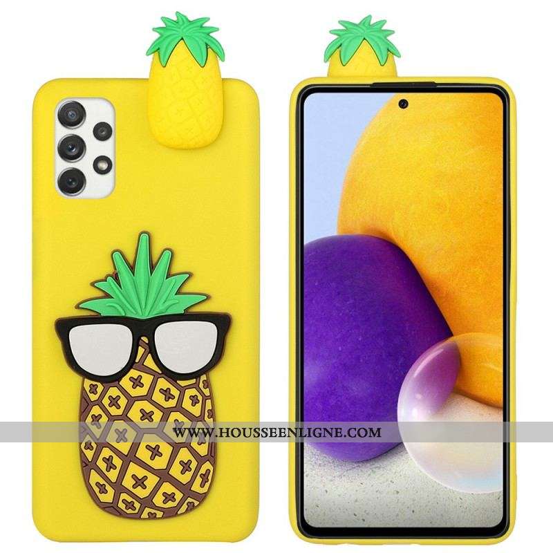 Coque Samsung Galaxy A53 5G Ananas Lunettes 3D