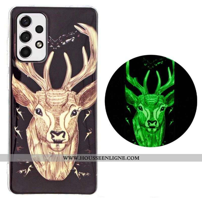 Coque Samsung Galaxy A53 5G Cerf Majestueux Fluorescente