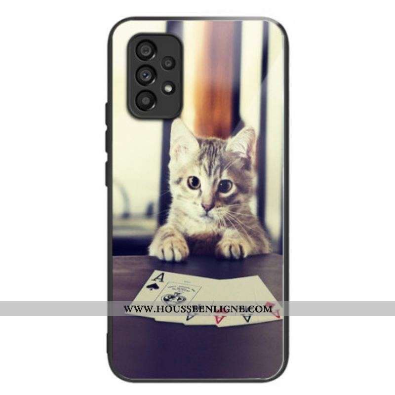 Coque Samsung Galaxy A53 5G Verre Trempé Chat Poker