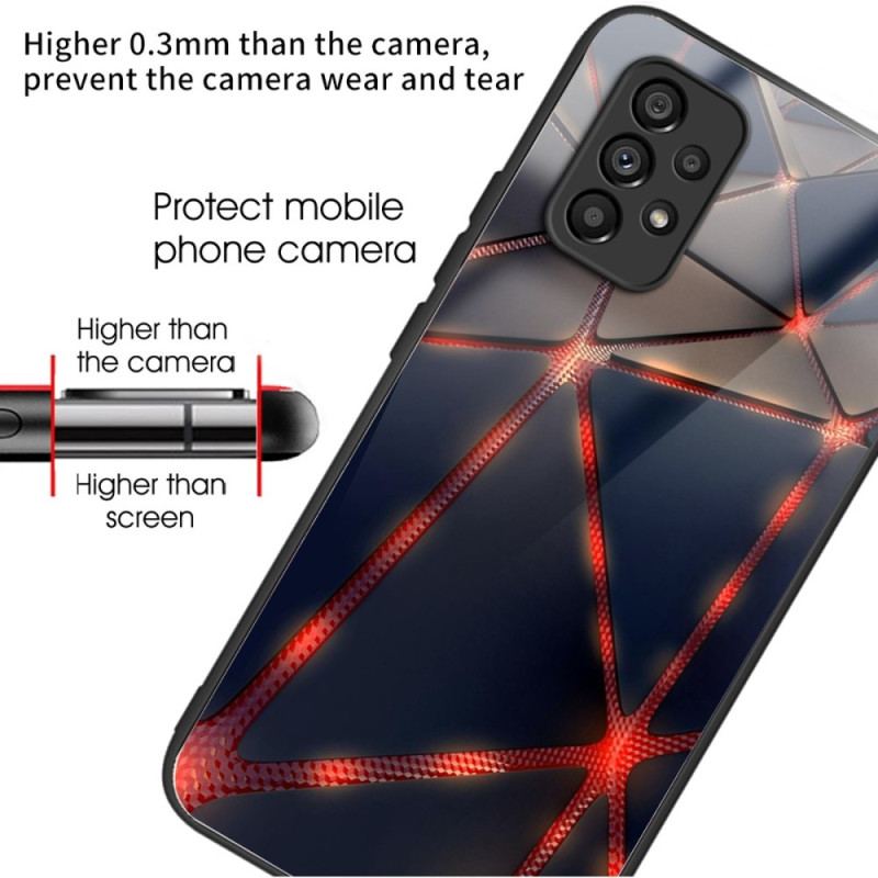 Coque Samsung Galaxy A53 5G Verre Trempé Lignes Rouges