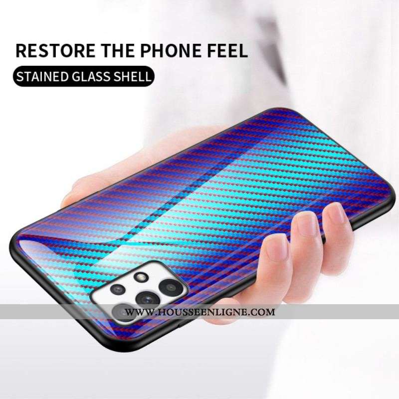 Coque Samsung Galaxy A53 Verre Trempé Fibre Carbone