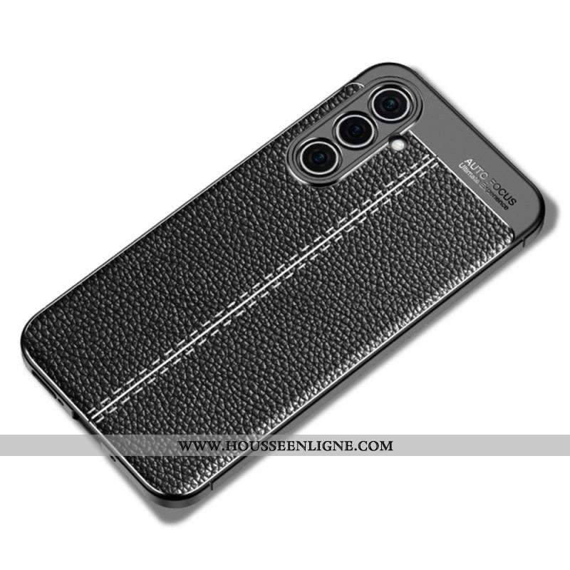 Coque Samsung Galaxy A54 5G Effet Cuir Litchi Double Line