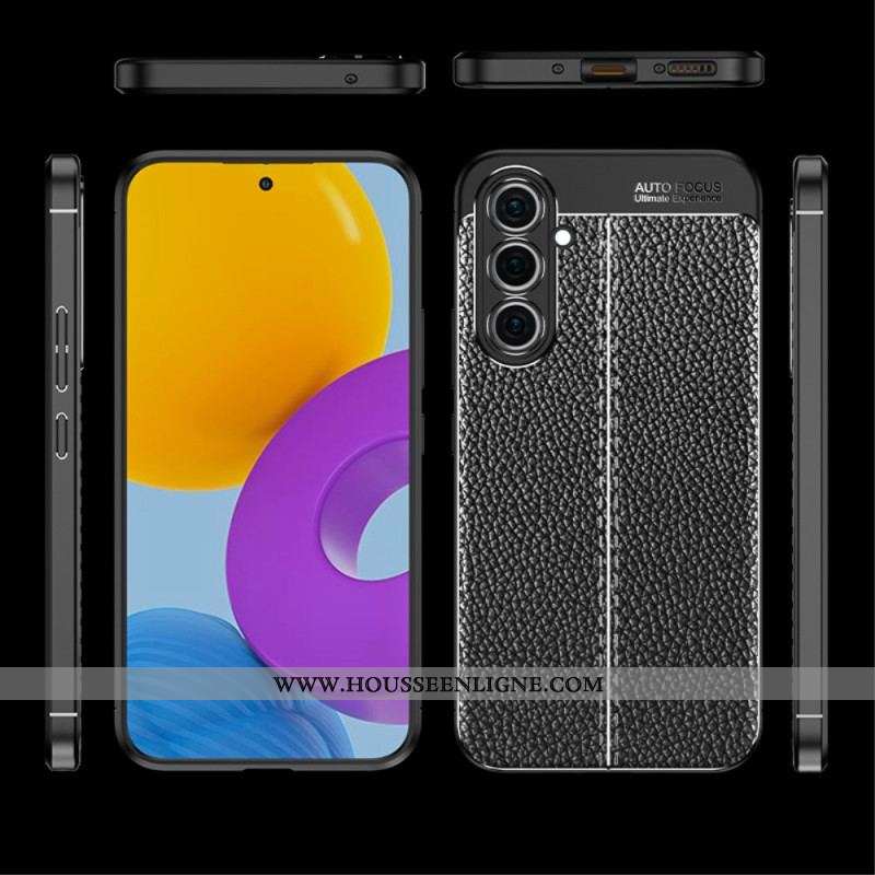 Coque Samsung Galaxy A54 5G Effet Cuir Litchi Double Line