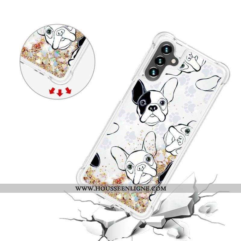 Coque Samsung Galaxy A54 5G Mr Chien Paillettes