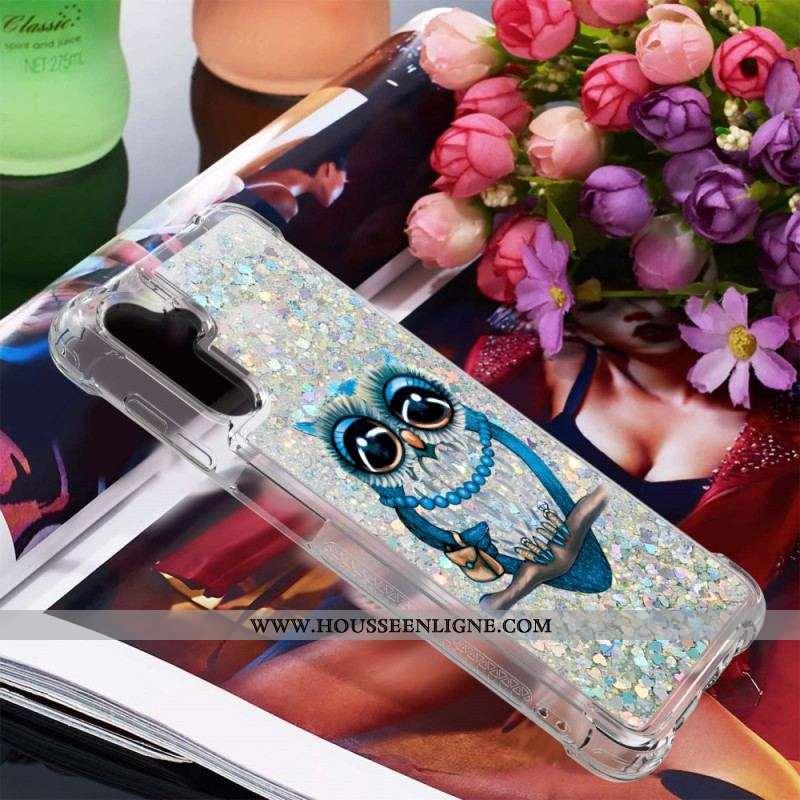 Coque Samsung Galaxy A54 5G Paillettes Miss Hibou