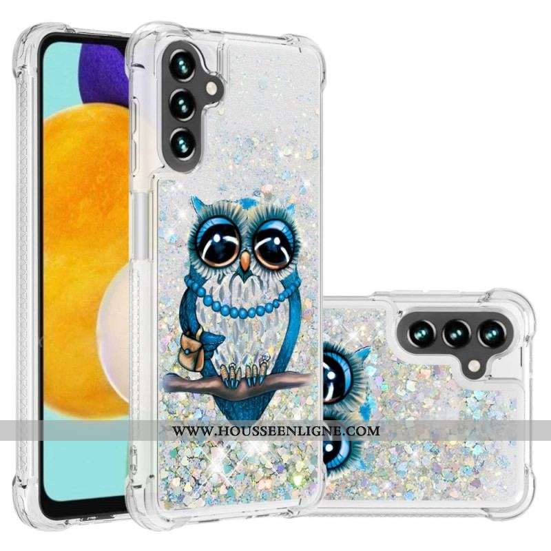 Coque Samsung Galaxy A54 5G Paillettes Miss Hibou