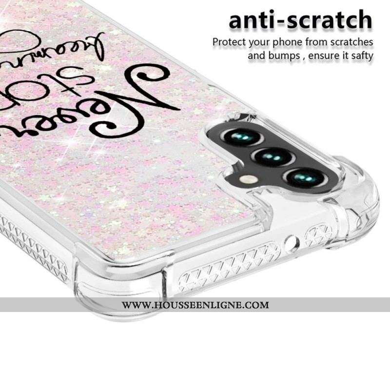 Coque Samsung Galaxy A54 5G Paillettes Never Stop