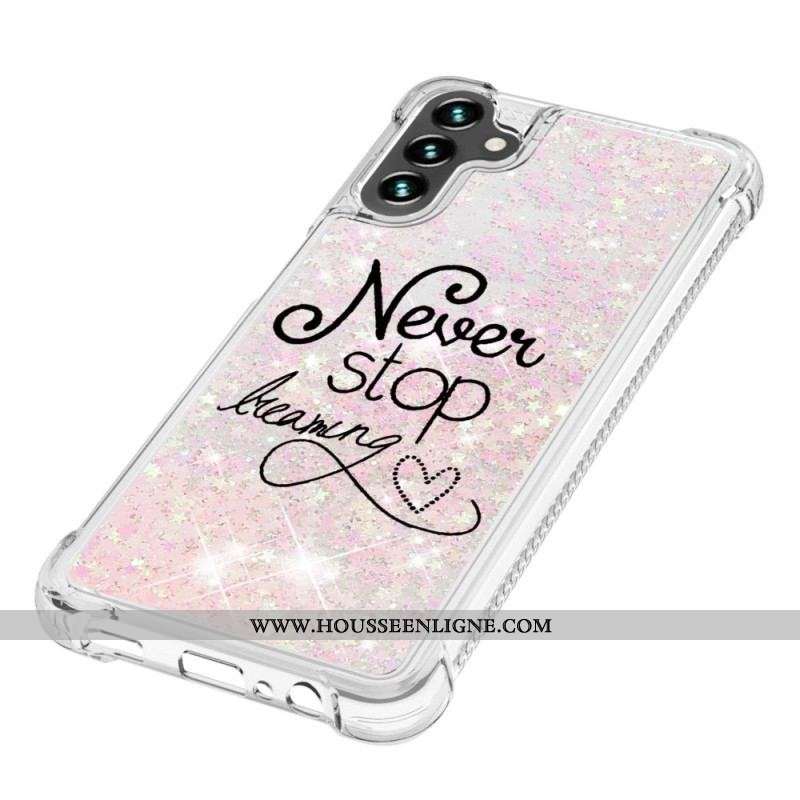 Coque Samsung Galaxy A54 5G Paillettes Never Stop