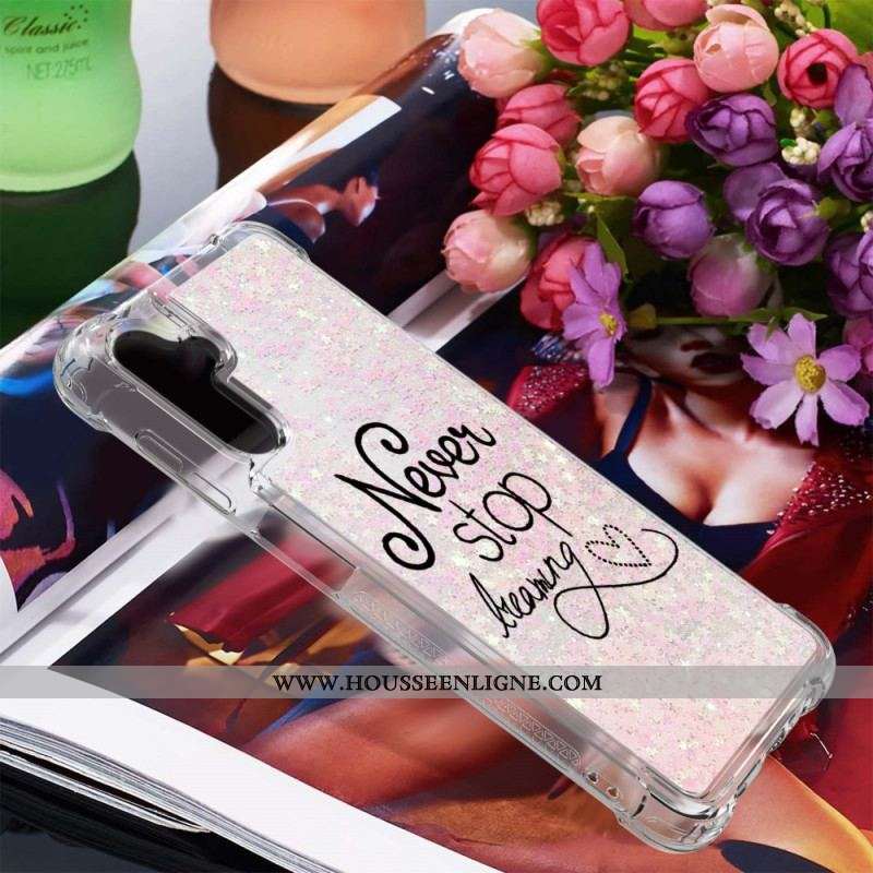 Coque Samsung Galaxy A54 5G Paillettes Never Stop