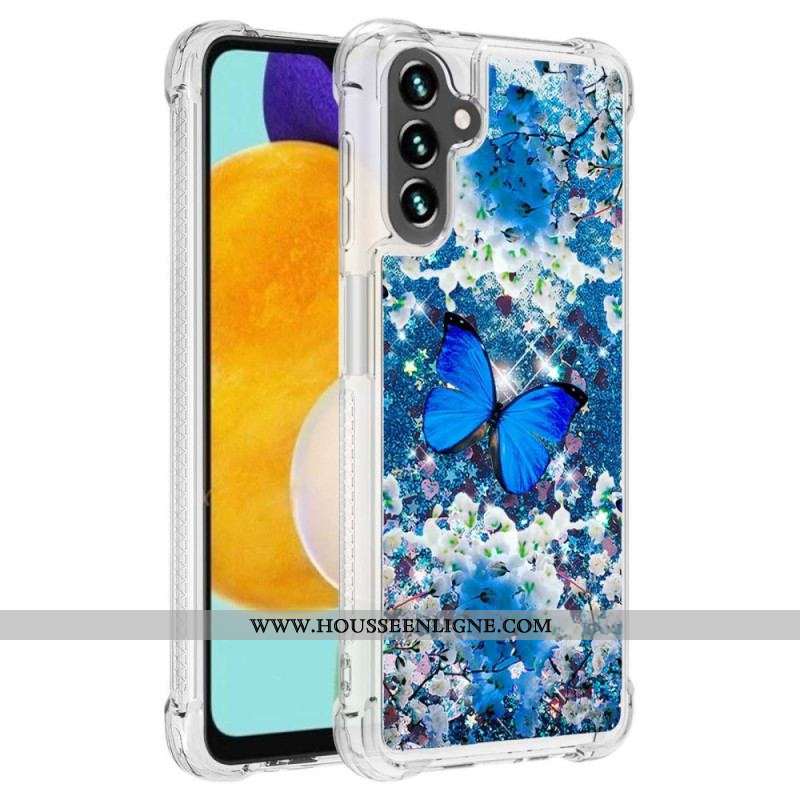 Coque Samsung Galaxy A54 5G Paillettes Papillons