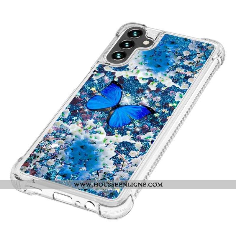 Coque Samsung Galaxy A54 5G Paillettes Papillons