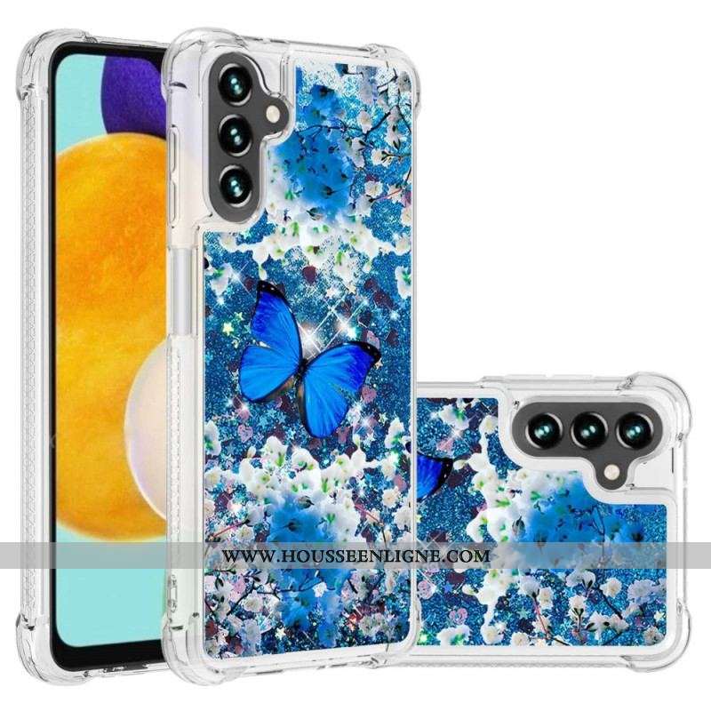 Coque Samsung Galaxy A54 5G Paillettes Papillons