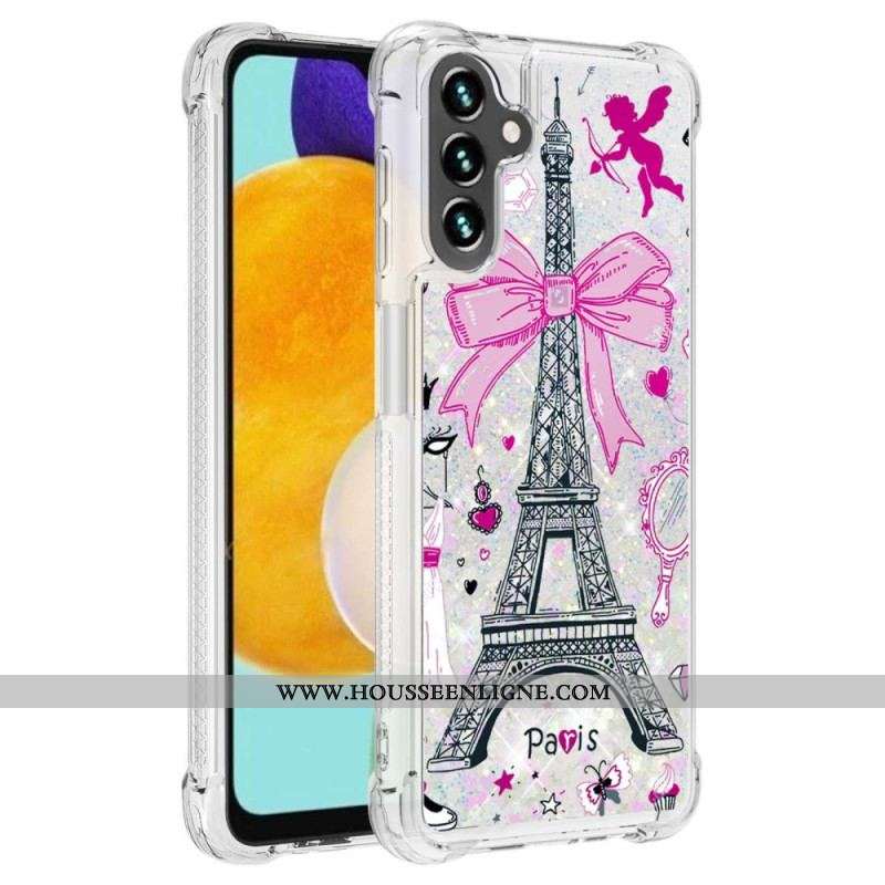 Coque Samsung Galaxy A54 5G Paillettes Tour Eiffel