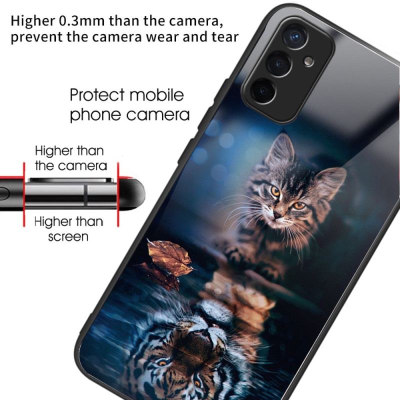 Coque Samsung Galaxy M13 Verre Trempé Chat