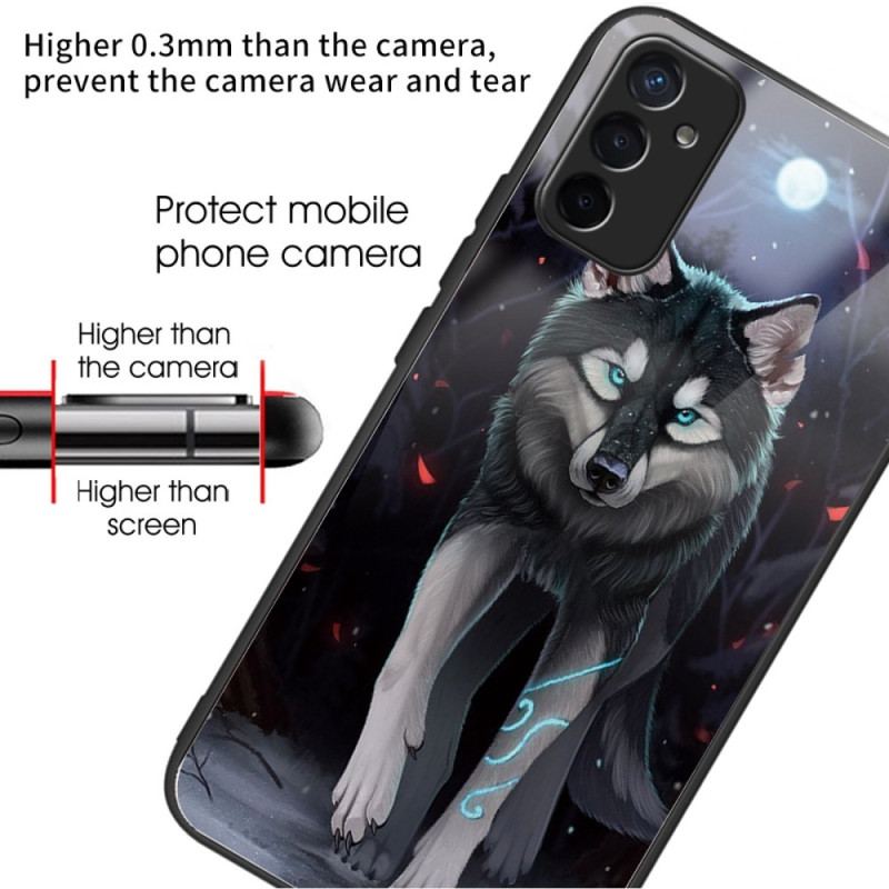 Coque Samsung Galaxy M13 Verre Trempé Loup