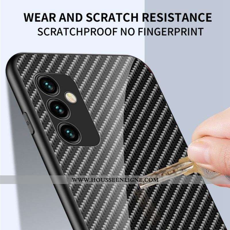 Coque Samsung Galaxy M23 5G Verre Trempé Fibre Carbone