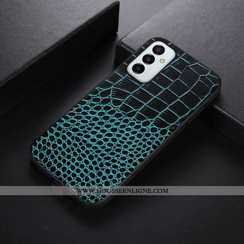 Coque Samsung Galaxy M23 5G Véritable Cuir Texture Crocodile