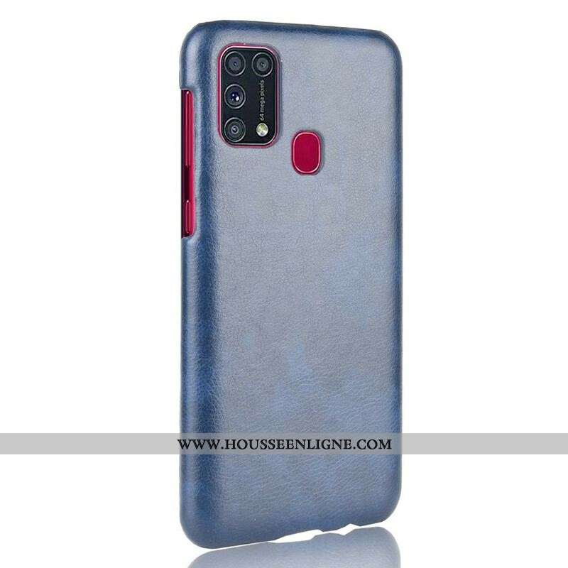 Coque Samsung Galaxy M31 Effet Cuir Litchi Performance