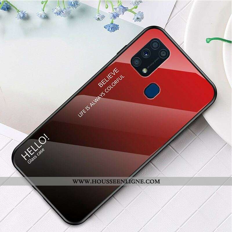 Coque Samsung Galaxy M31 Verre Trempé Hello