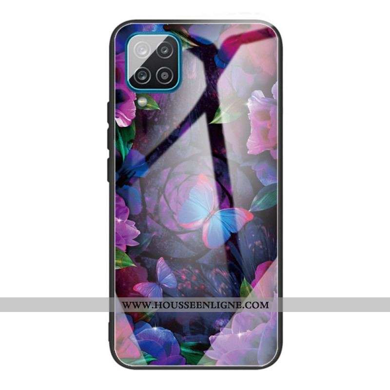 Coque Samsung Galaxy M32 Verre Trempé Variation Papillons