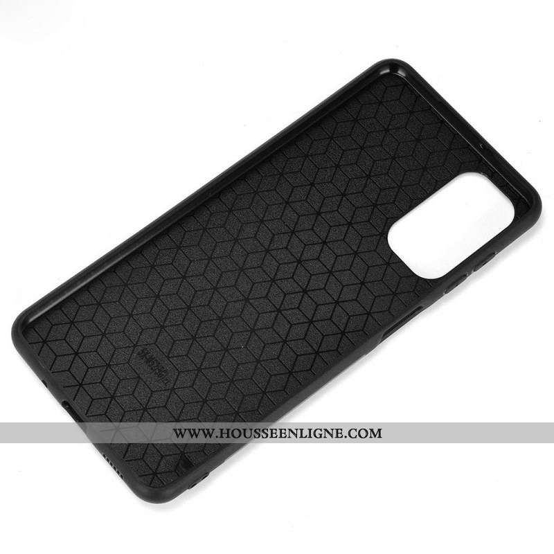 Coque Samsung Galaxy M52 5G Simili Cuir à Liseré