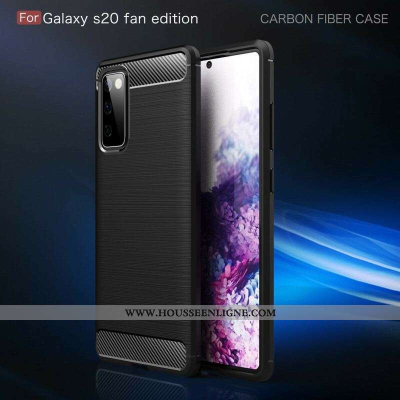 Coque Samsung Galaxy S20 FE Fibre Carbone Brossée