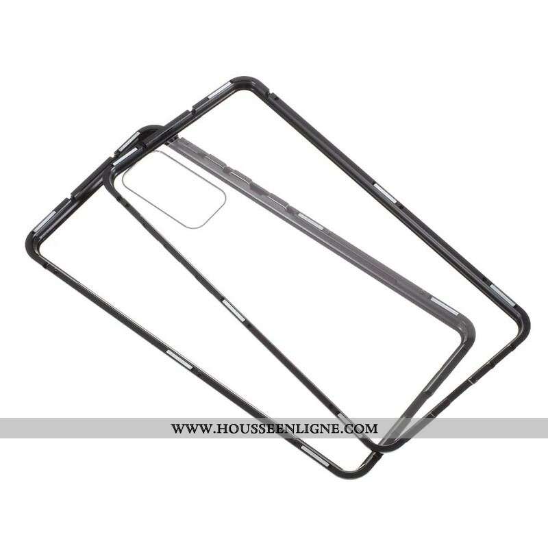 Coque Samsung Galaxy S20 FE Rebords Métal et Dos Verre Trempé