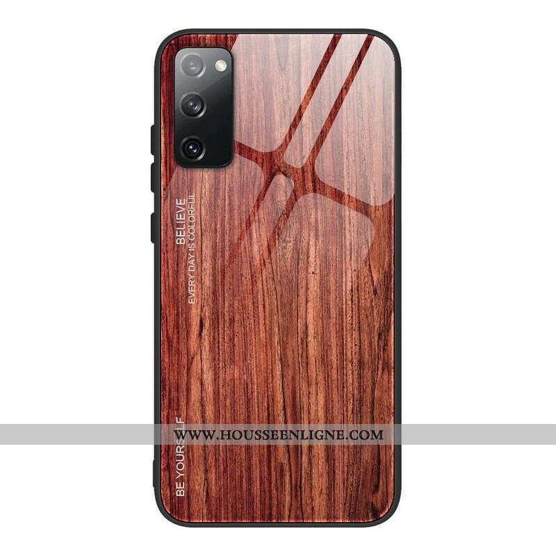 Coque Samsung Galaxy S20 FE Verre Trempé Design Bois