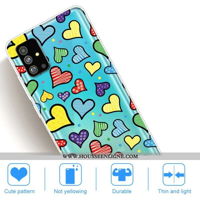 Coque Samsung Galaxy S20 Plus / S20 Plus 5G Coeurs Multicolores