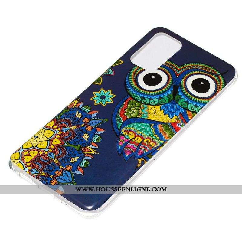 Coque Samsung Galaxy S20 Plus / S20 Plus 5G Hibou Mandala Fluorescente