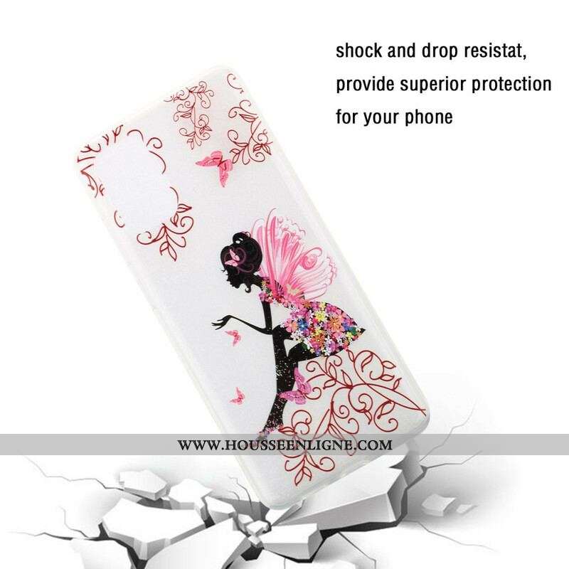 Coque Samsung Galaxy S20 Plus / S20 Plus 5G Transparente Fée Fleurie