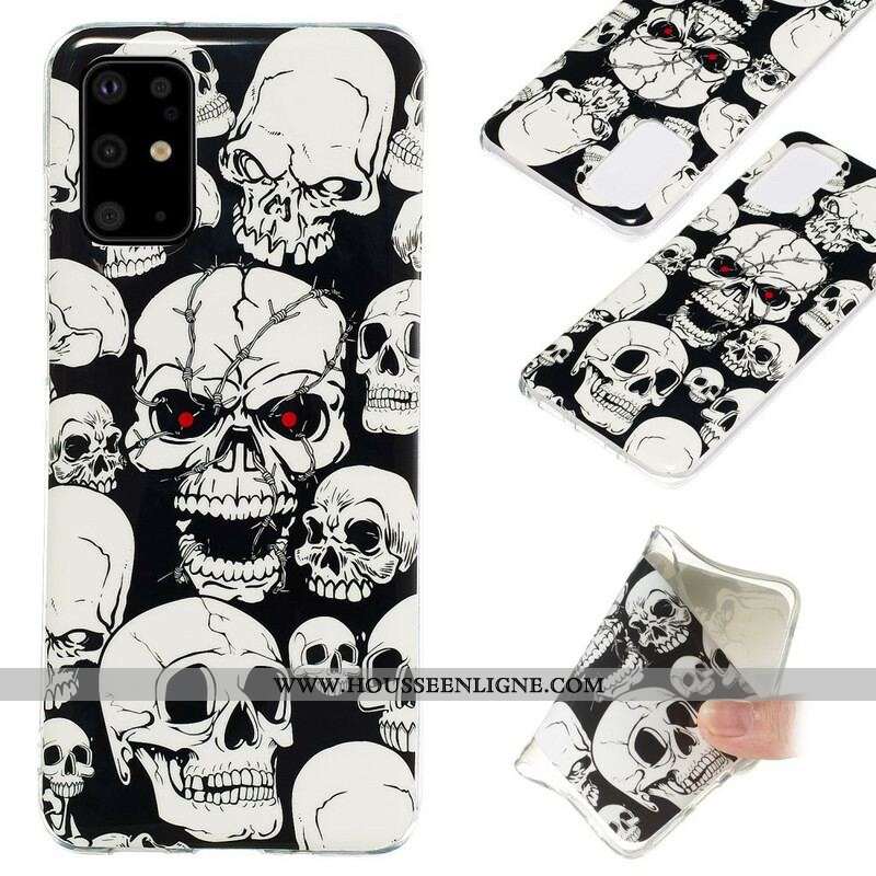 Coque Samsung Galaxy S20 Plus / S20 Plus 5G Têtes de Mort Fluorescente