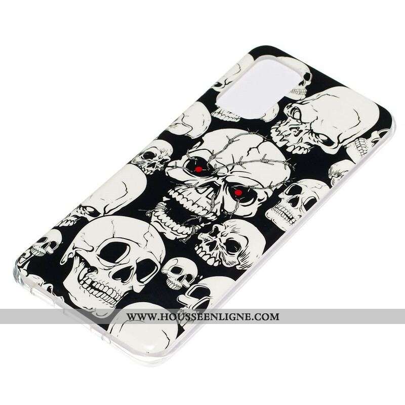 Coque Samsung Galaxy S20 Plus / S20 Plus 5G Têtes de Mort Fluorescente