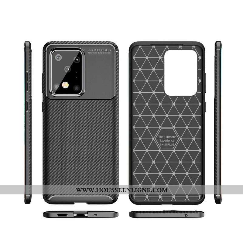 Coque Samsung Galaxy S20 Ultra Texture Fibre Carbone Flexible