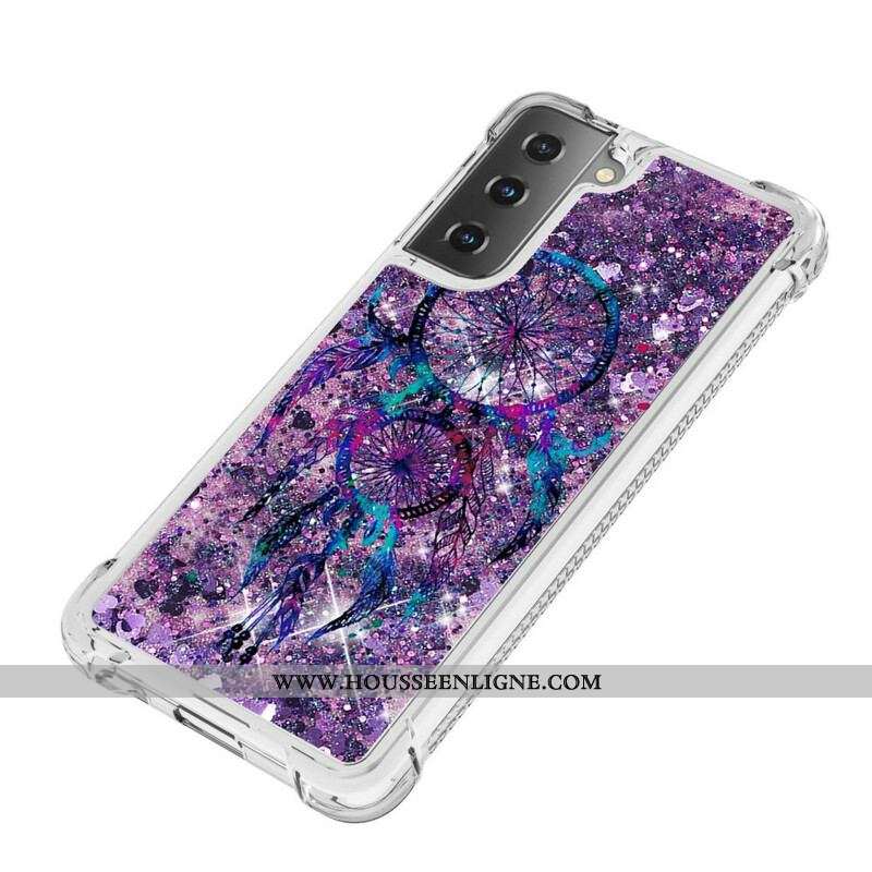 Coque Samsung Galaxy S21 5G Attrape Rêves Paillettes