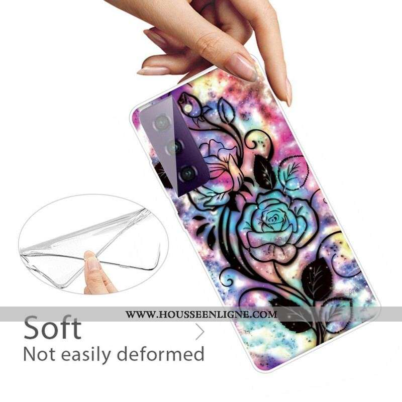 Coque Samsung Galaxy S21 5G Fleur Graphique