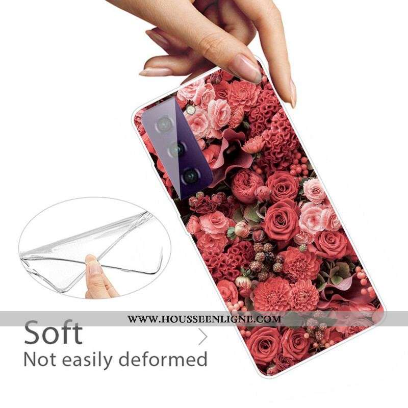 Coque Samsung Galaxy S21 5G Fleurs Intenses