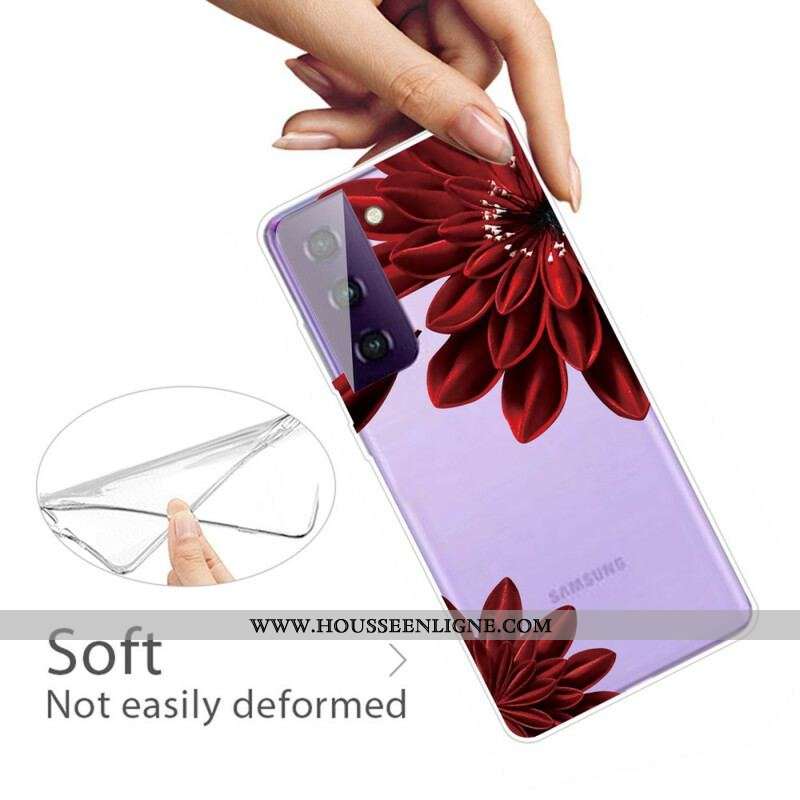 Coque Samsung Galaxy S21 5G Fleurs Sauvages