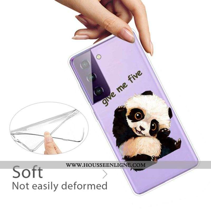 Coque Samsung Galaxy S21 5G Panda Give Me Five