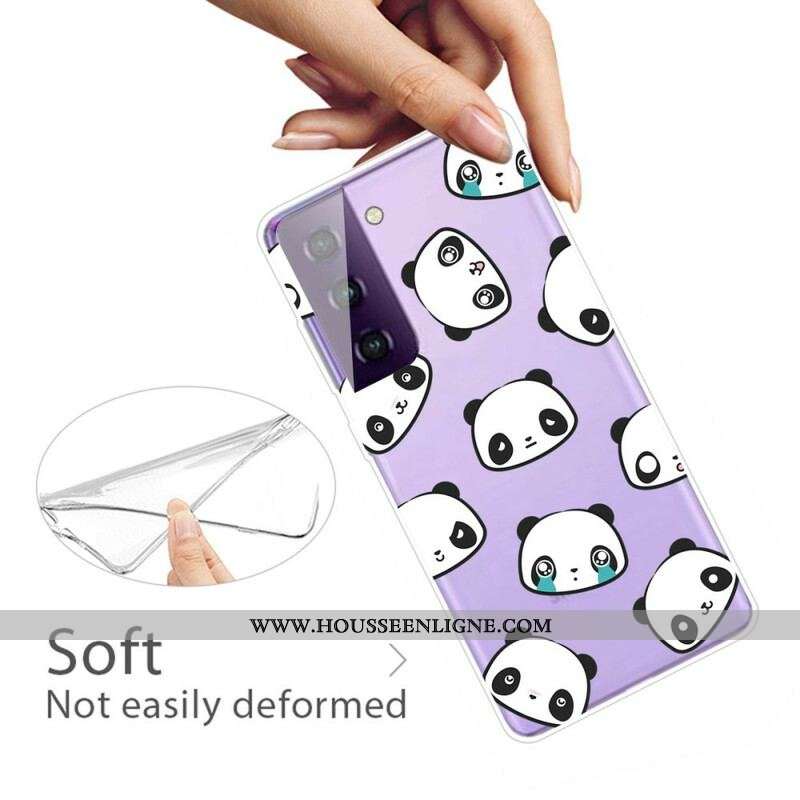 Coque Samsung Galaxy S21 5G Pandas Sentimentaux