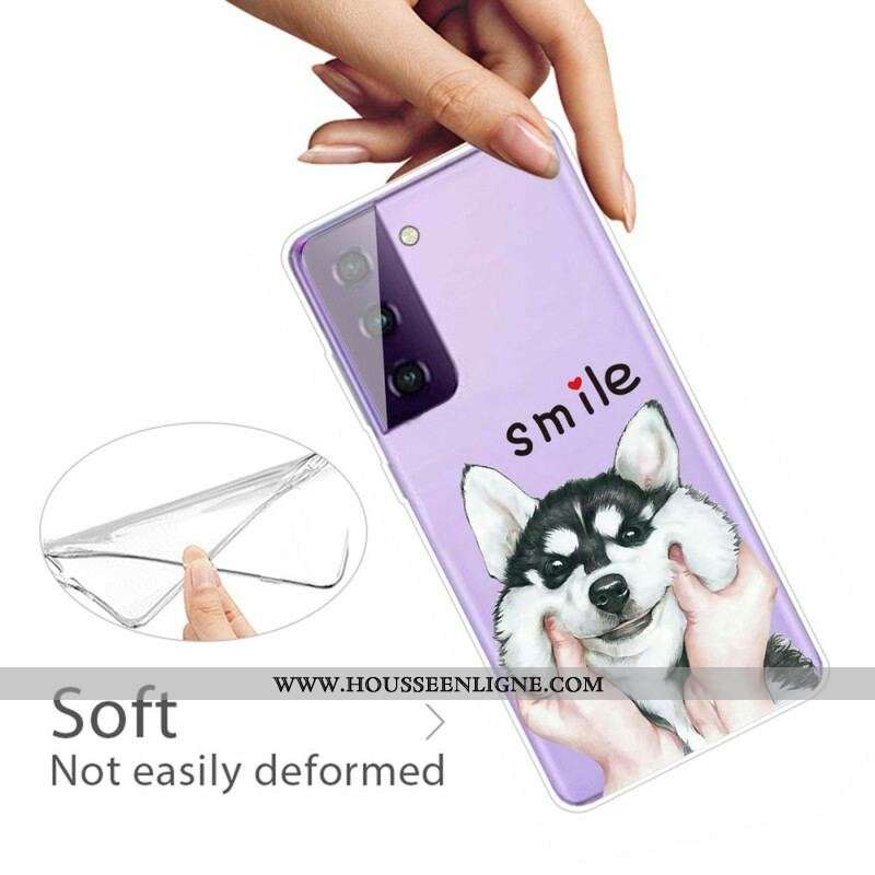 Coque Samsung Galaxy S21 5G Smile Dog