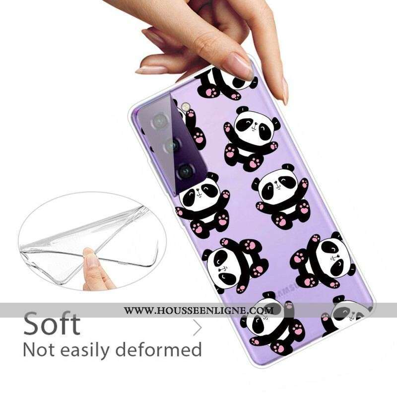 Coque Samsung Galaxy S21 5G Top Pandas Fun