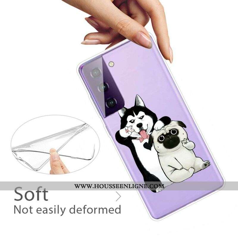 Coque Samsung Galaxy S21 FE Drôles de Chiens