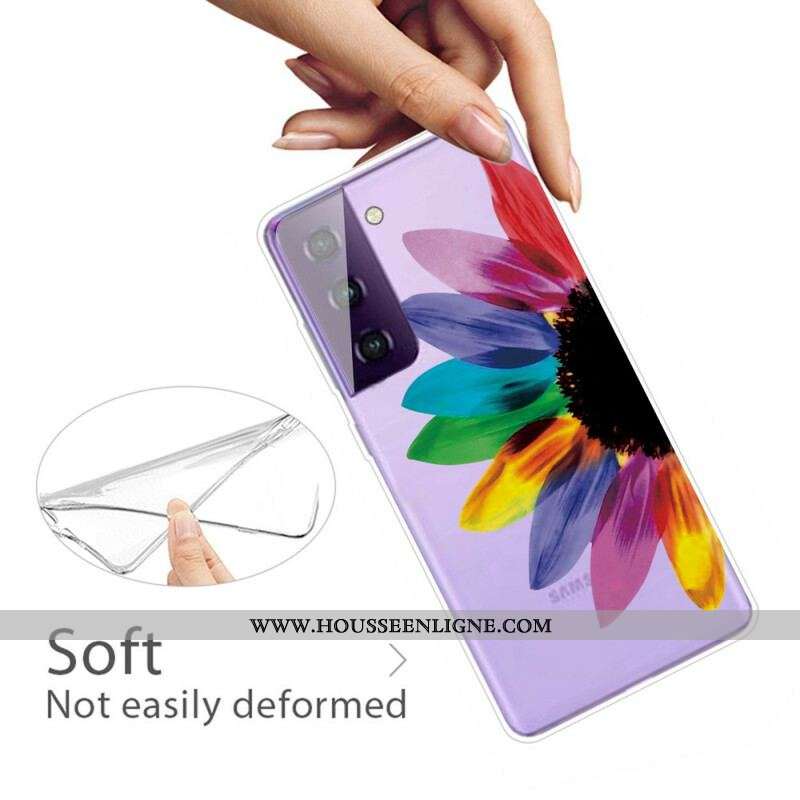 Coque Samsung Galaxy S21 FE Fleur Colorée