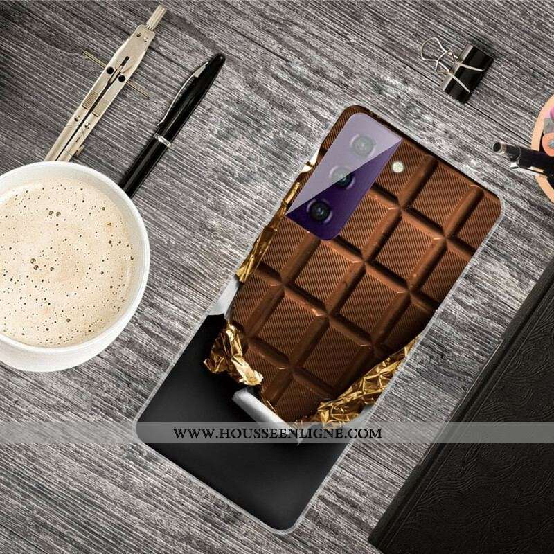 Coque Samsung Galaxy S21 FE Flexible Chocolat