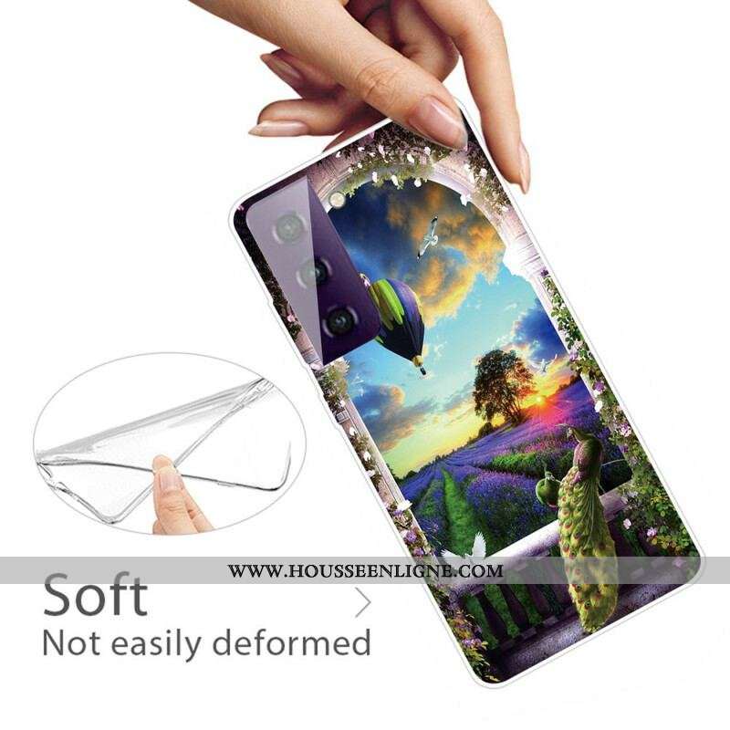 Coque Samsung Galaxy S21 FE Flexible Montgolfière